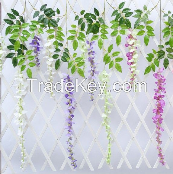 Wisteria crystal ball hanging ornamental corridor hang decoration wall hanging decoration of the decoration of the beauty indoor and outdoor flower ball decoration