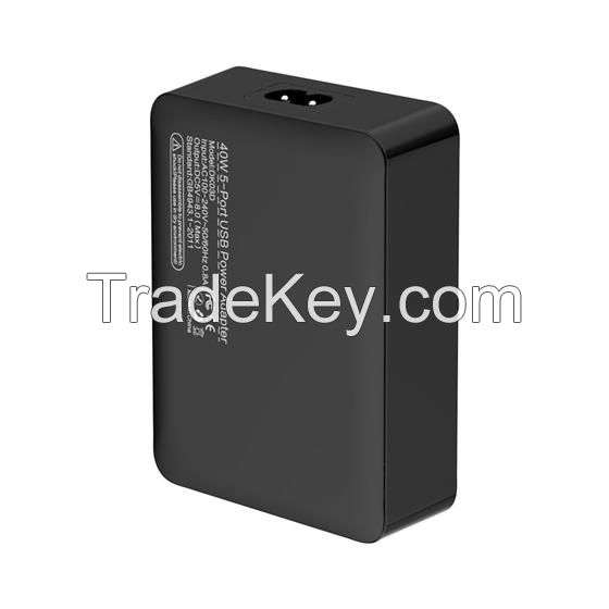 Original USB Travel High Speed Charger DC 5V 8A 40W8Amp Multi Desktop Charger 3.0 for Android Phone