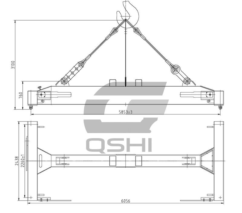 20FT 40 FT New I Type Semi Automatic Container Spreader