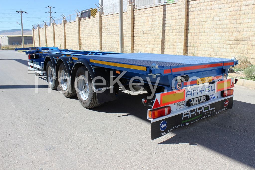 container flatbed semi-trailer