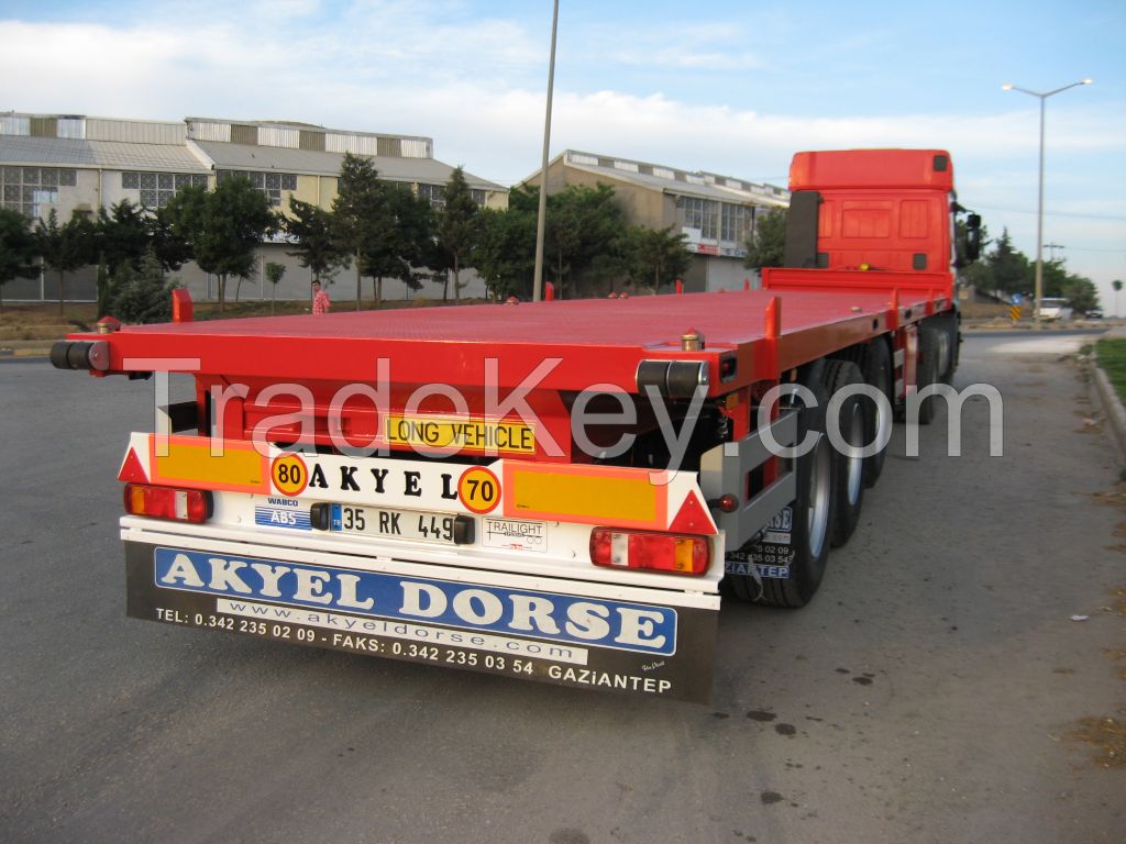 Flatbed semi trailer