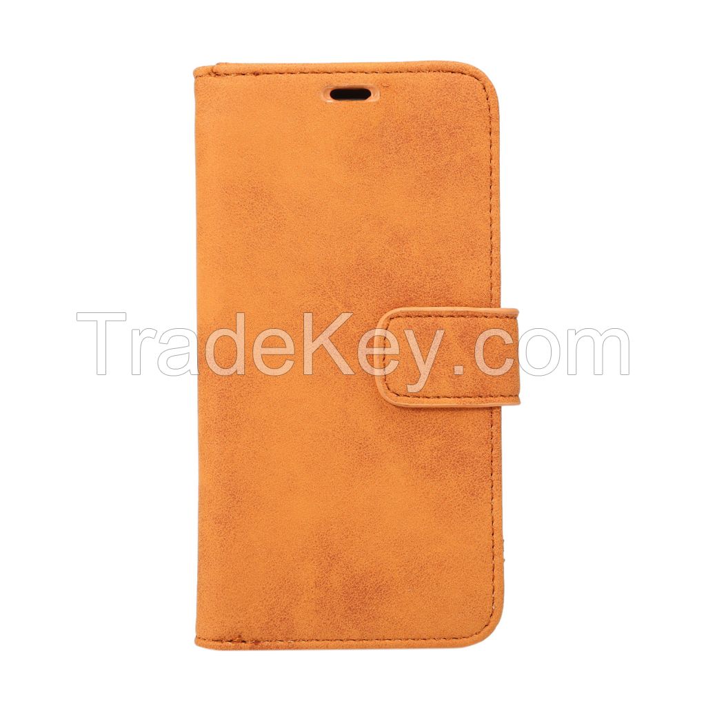 Good quality colorful flip style PU leather wallet folio case for iPhone X 