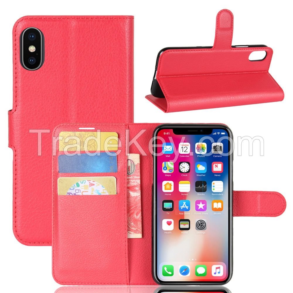 iPhone X leather Case,Leather Wallet Phone Case 