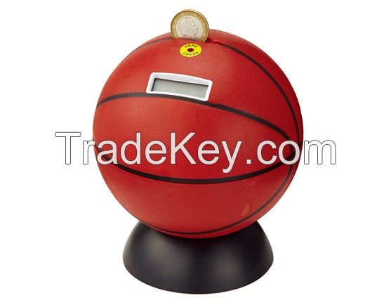 Basketball coin bank