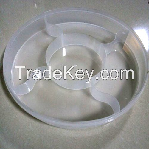 transparent  round thick wall container with cover  plastic mould