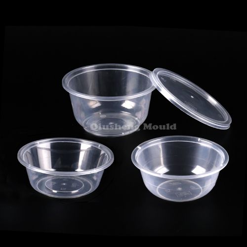 transparent  disposable small round bowl with lid plastic mould