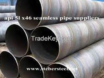 api 5l x46 seamless pipe suppliers