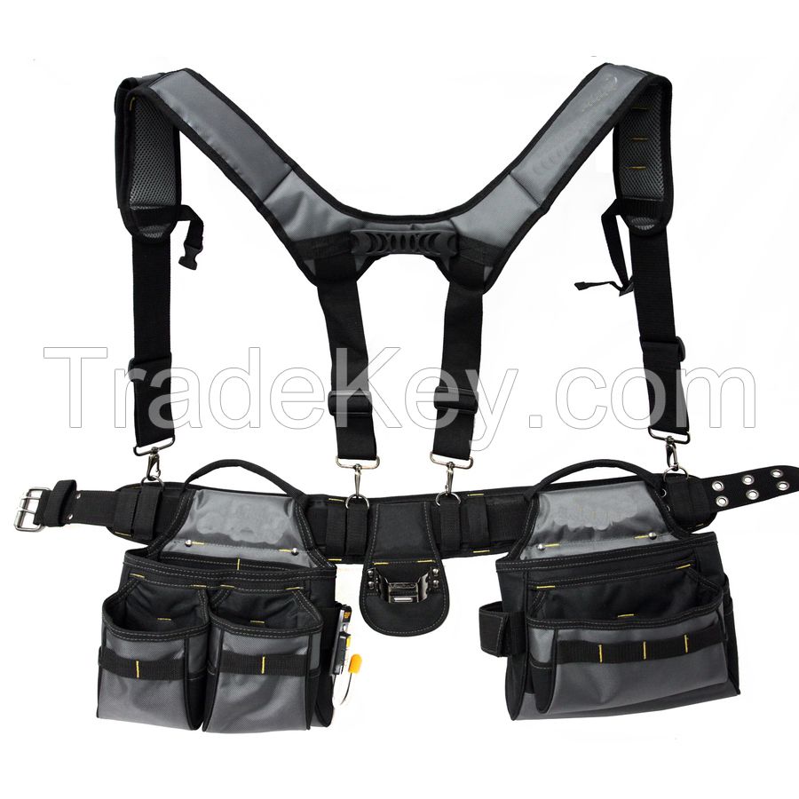 General Construction Ballistic Nylon Tool Rig pouch suspenders