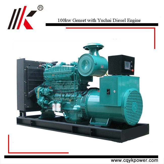 Durable 3 phase yuchai genset price in india 100kw diesel generator