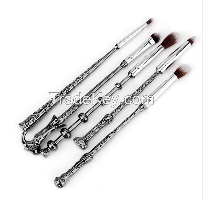 5pcs Set High Quality Harry Potter Wand Makeup Brushes