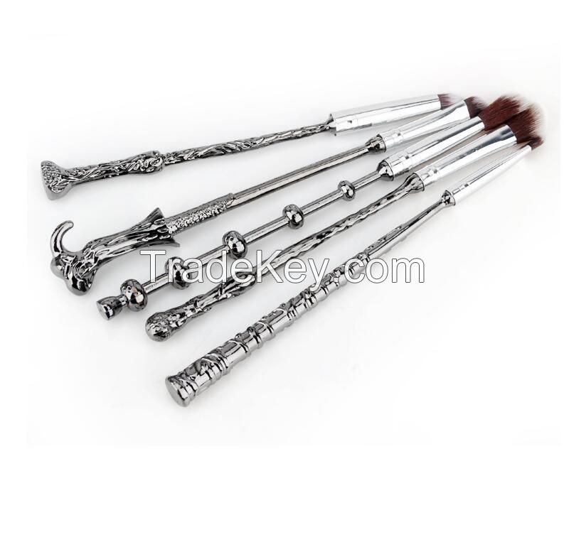 5pcs Set High Quality Harry Potter Wand Makeup Brushes