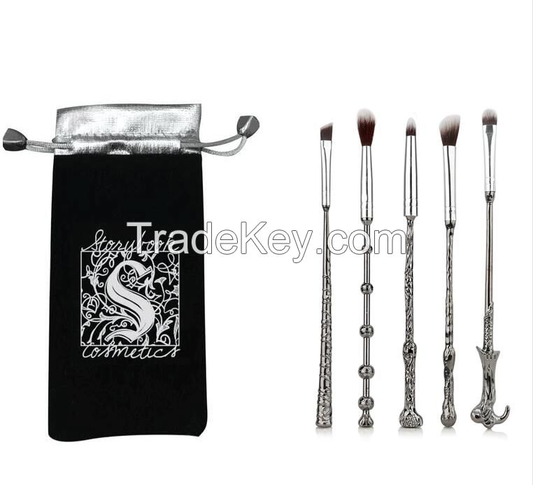 5pcs Set High Quality Harry Potter Wand Makeup Brushes
