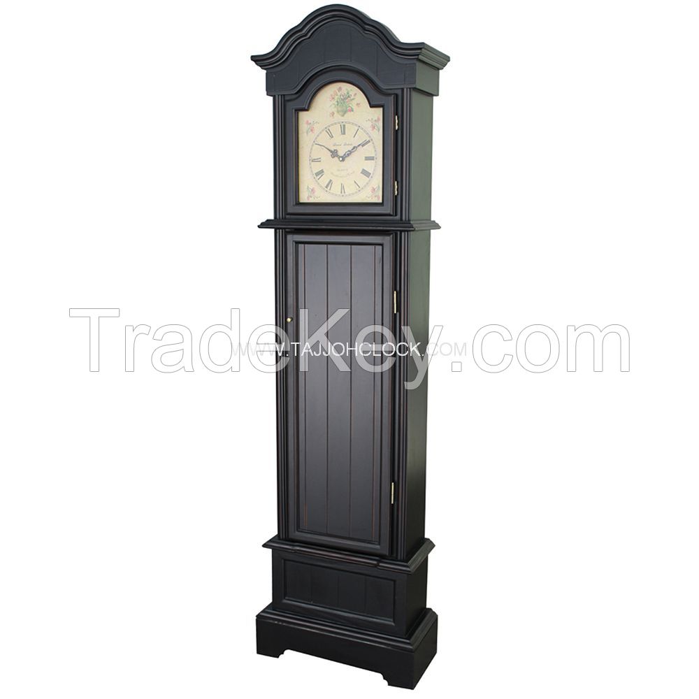 Wooden traditional grandfather floor pendulum stand clock