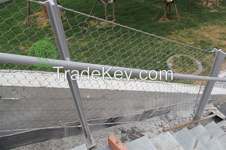 cheap protective rope mesh decorative staircase fence