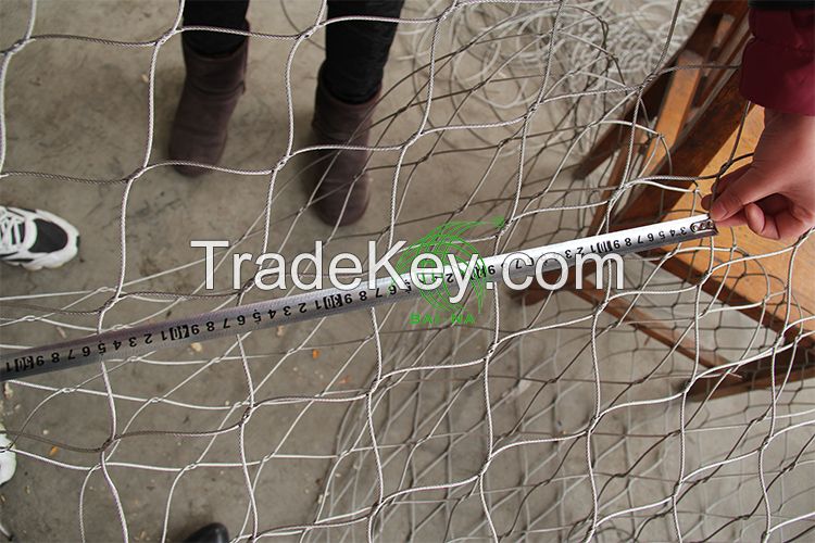 Stainless steel 304 woven rope mesh for Zoo