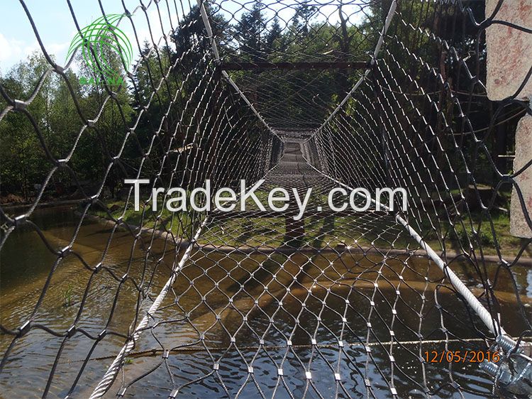 Black Oxide Stainless Steel 304 Wire Rope Aviary Mesh,Black Oxide Coated X-tend Cable Mesh