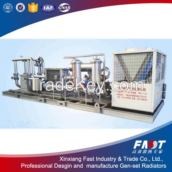 Professional produce cooling system for marsh gas engine and generator set