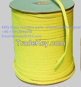 12*4&5.5*5.5 yellow kevlar rope/ fiber rope for tempering furance