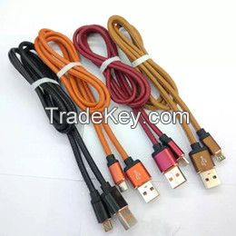 Leather USB Cable (Zinc Alloy AL case)