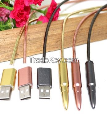 Bullet Style USB Cable (Zinc Alloy AL case)