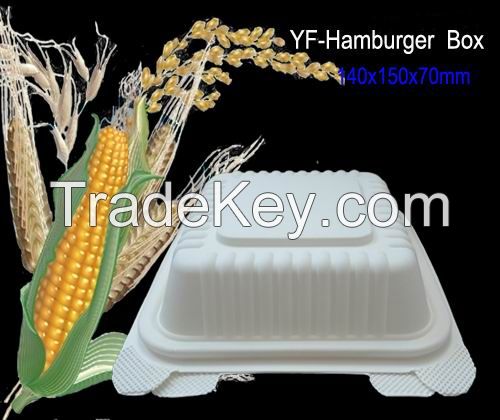 Biodegradable Lunch Box Disposable Cornstarch/fast food Container/Takeaway Packing