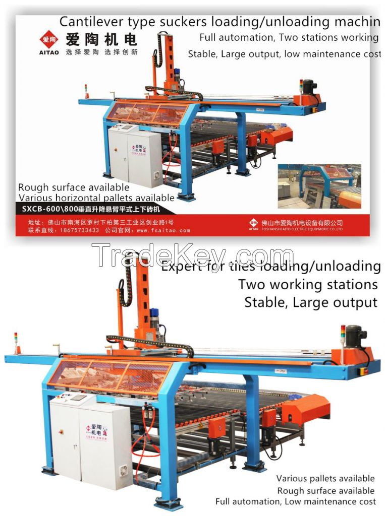 tile loading and unloading machine suckers Cantilever type