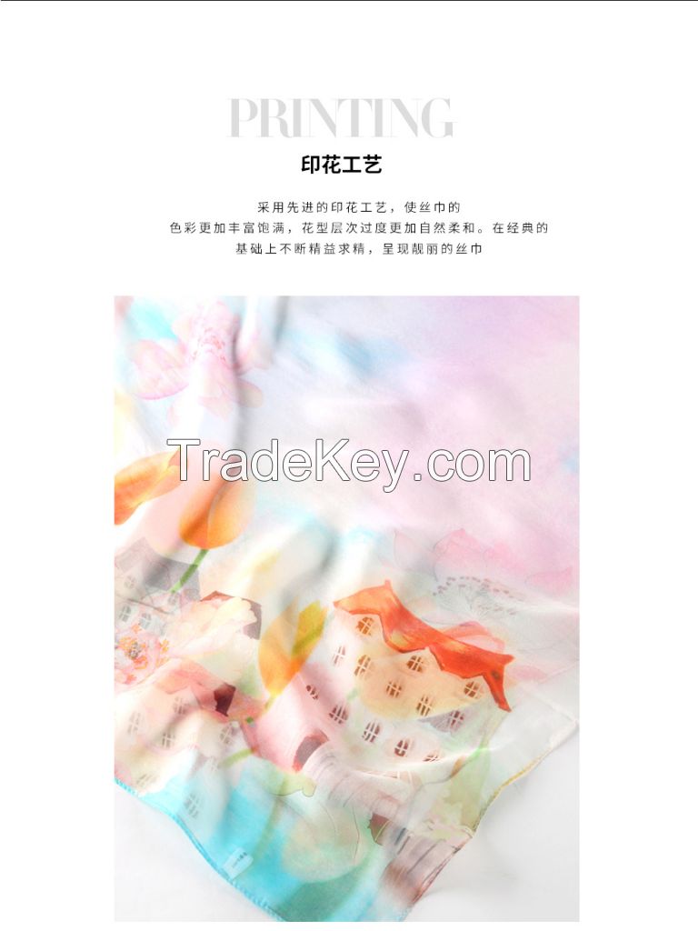 original Chinese style picture fashion silk scarf 
