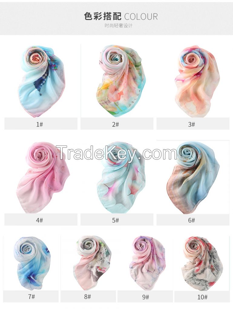 original Chinese style picture fashion silk scarf 