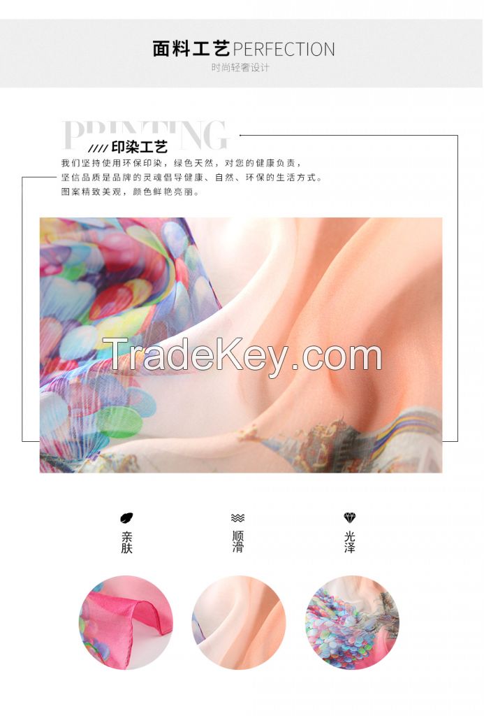 original Chinese style picture fashion silk scarf 