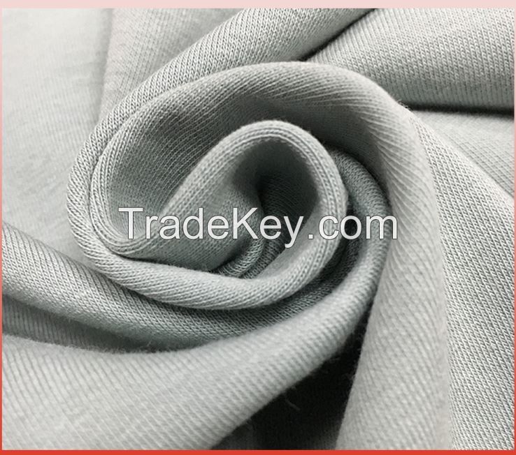 wholesale 100% cotton knitted plain fleece fabrics used for cloth