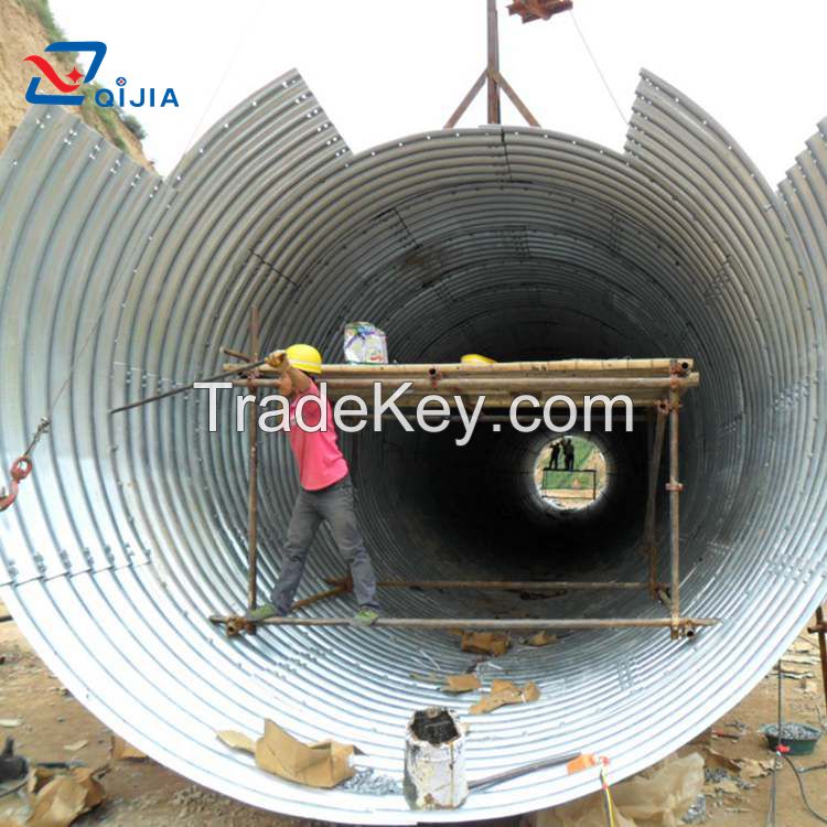 Assembly Corrugated Galvanized Steel Pipe For Road Culverts