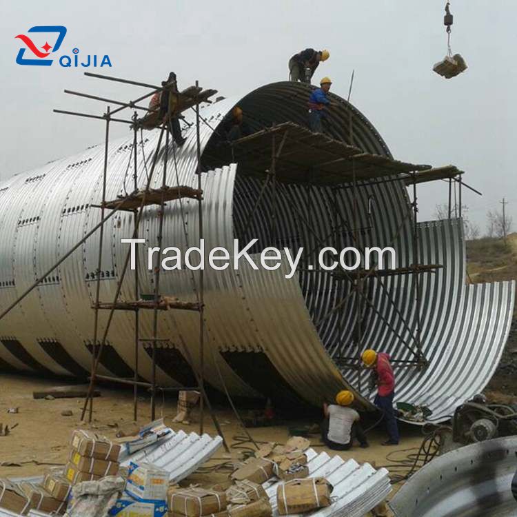 Large Diameter Corrugated Galvanized Steel Pipe Culvert