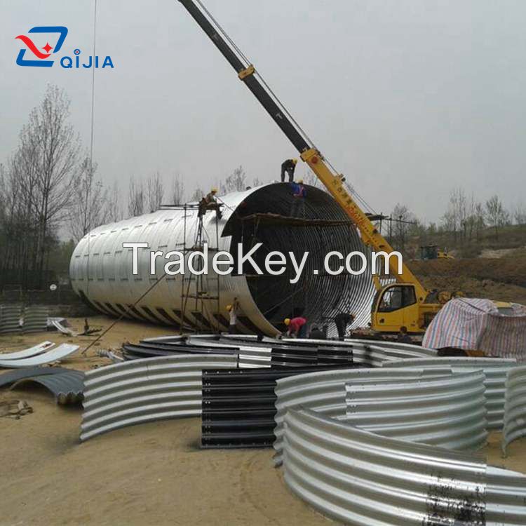 Large Diameter Corrugated Galvanized Steel Pipe Culvert