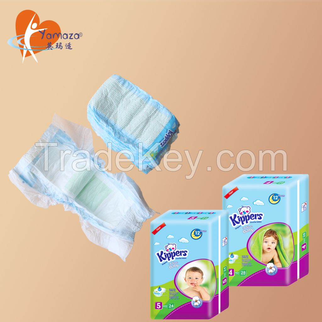 Disposable Baby Diaper Breathable Sleepy Baby Diaper Manufacturers in China