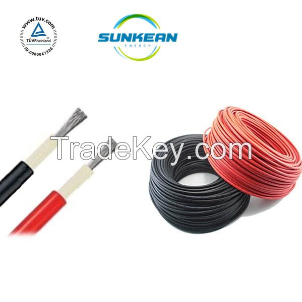 Manufacturer Wuxi Sun king JET approved 6 sqa mm solar DC wire for solar system used accessories