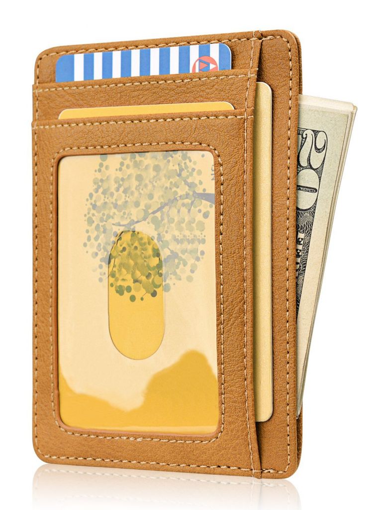 Slim Minimalist Front Pocket Wallet - Card Holder. Small Wallet for Front or Back Pocket Wear. Thin wallet suits both for men, women Black