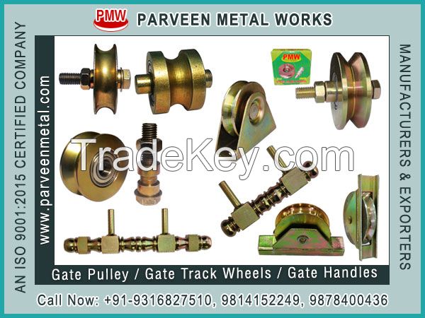 Gate Pulley / Gate Track Wheels and Fancy Gate Square Handles