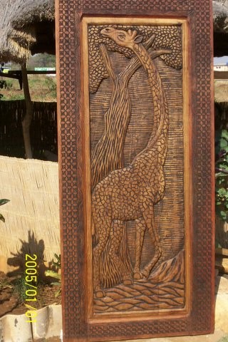 hand carved solid door