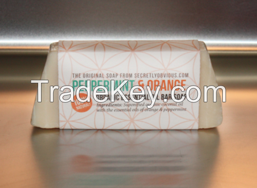 Peppermint &amp; Orange Organic Essential Oil Bar Soap