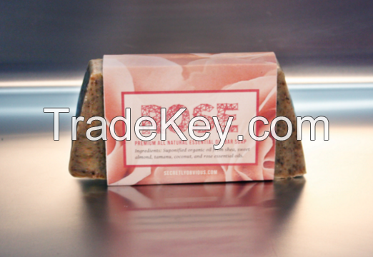 Rose Organic Essential Oil Bar Soap