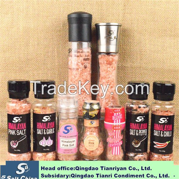 Pink Himalayan Salt Crystals with Grinder