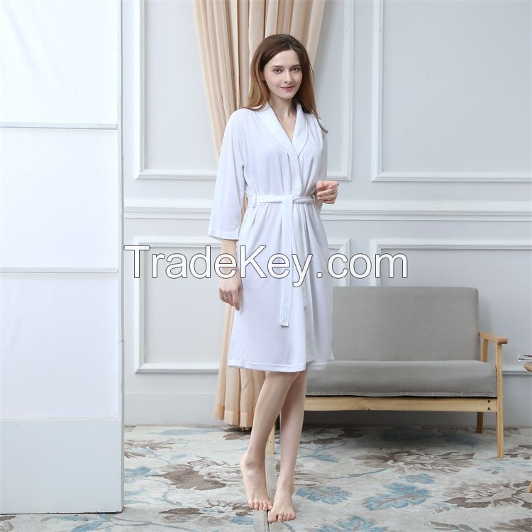 100% Cotton/100%Polyester waffle bathrobe