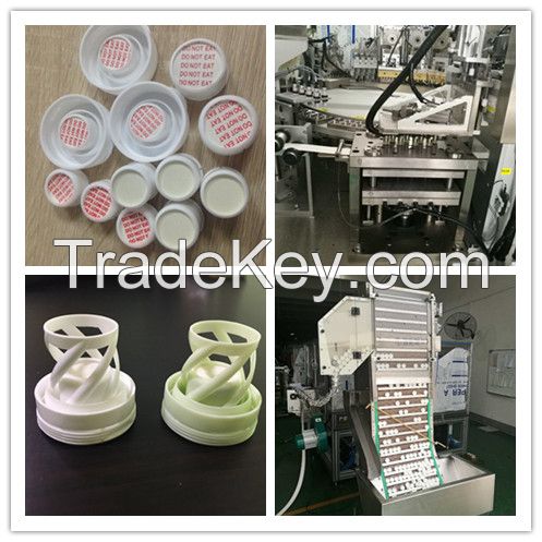 Safety medicine cap assembly &amp; seal inserting machine