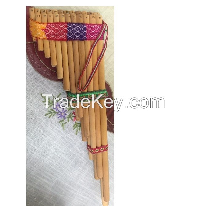 PANPIPES AND FLUTES OF BAMBOO Traditional musical instruments andean