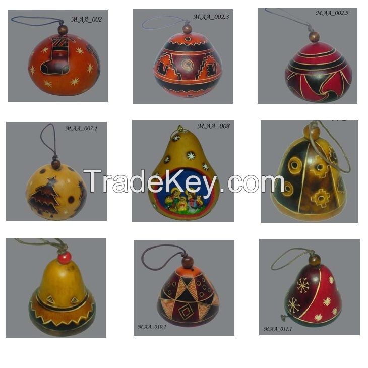 Christmas tree pendants handmade gourd
