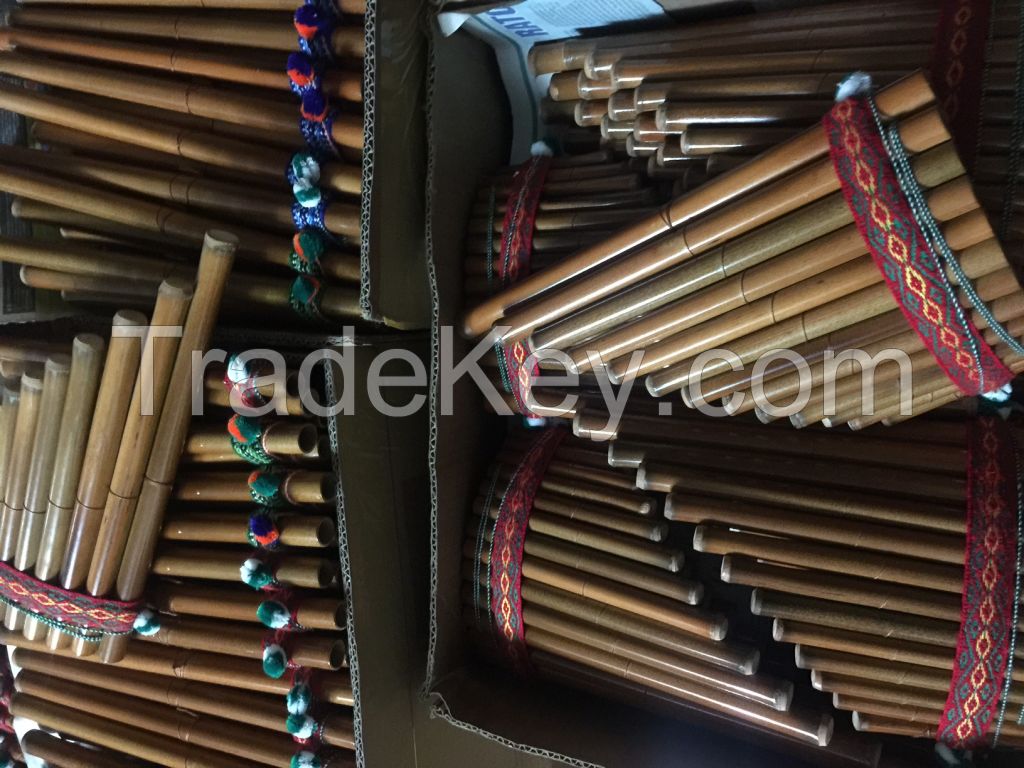 PANPIPES AND FLUTES OF BAMBOO Traditional musical instruments andean