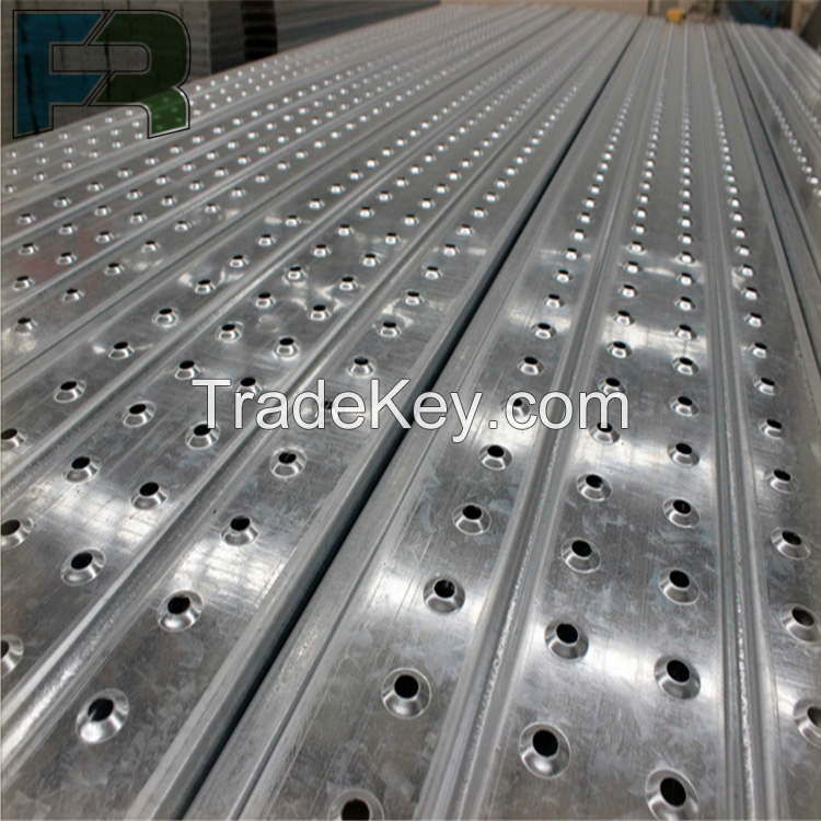 China Manufacture Tianjin Scaffolding Perforted Standard Galvanized Steel Plank With Hook