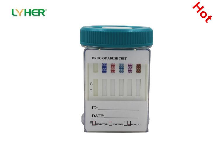 Multiple Drug Urine Test Key Cup Integrated Drug Diagnostic Combo Test AccurateCE(THC/BZO/AMP/MOP/COC)