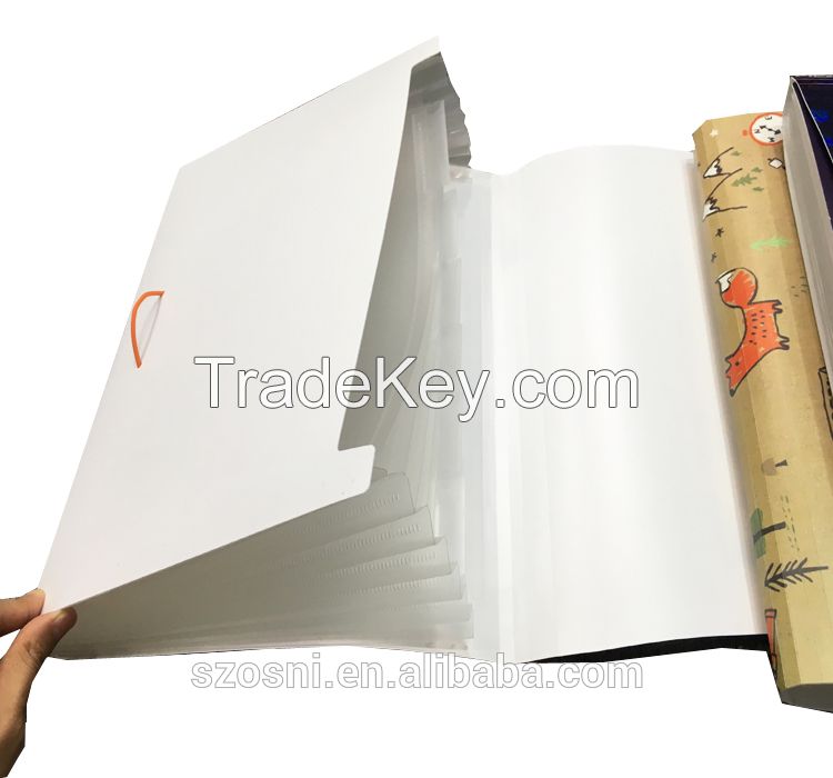 Wholesale high quality A4 plastic PP file folder sheets expanding file folder