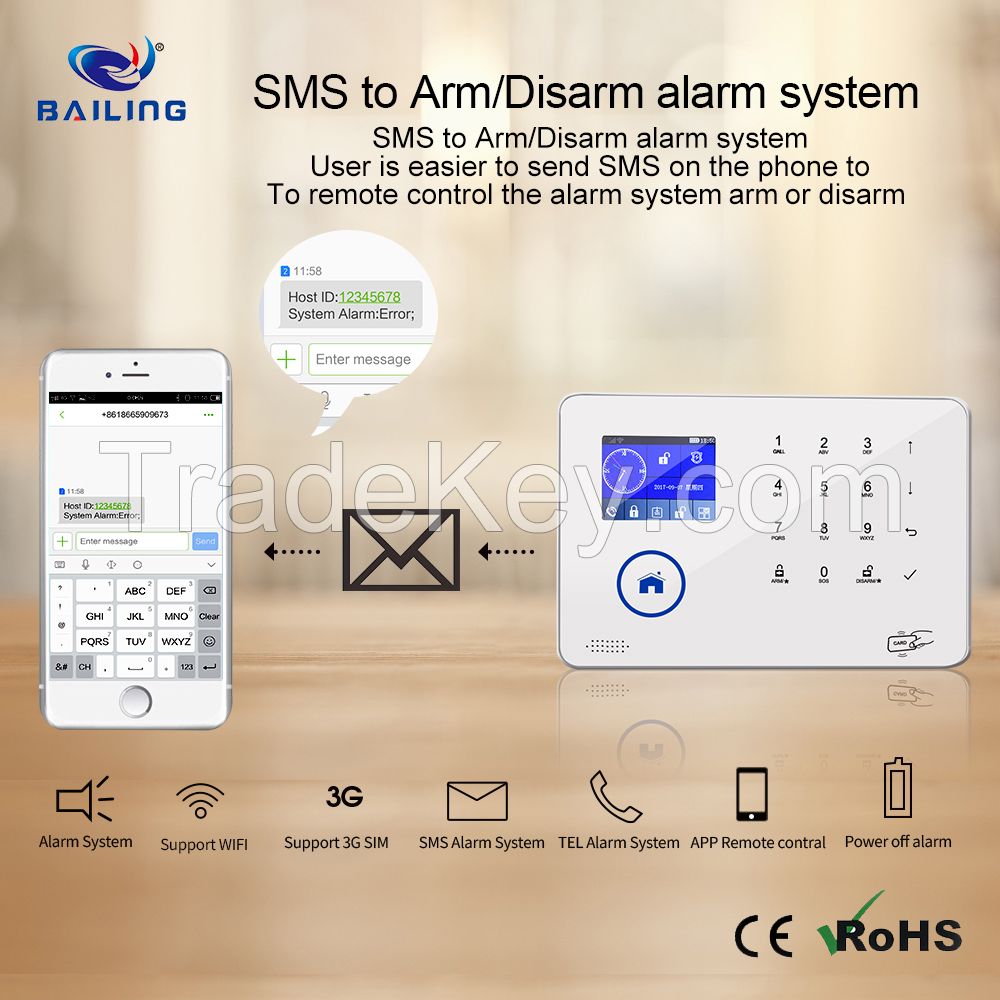 2017 new hotsale home alarm system BL-6600 wifi+gsm/wifi+wcdma alarm system